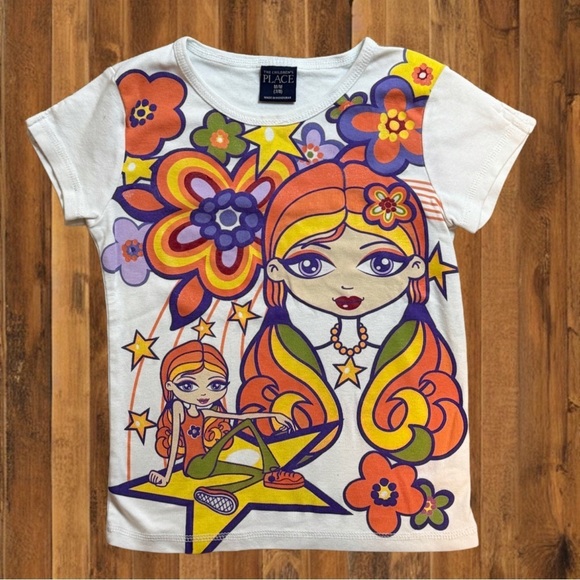 The Children's Place Other - Vintage The Children’s Place Graphic Tee – Flower Power Print (Size ~7/8, M)